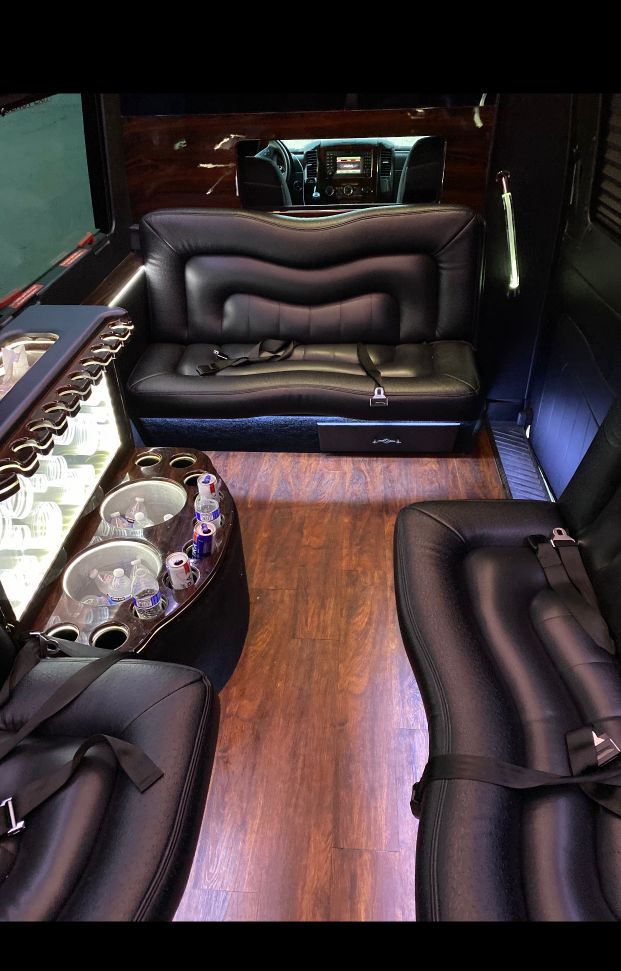 Interior of luxury sprinter van