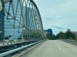 a bridge over a road
